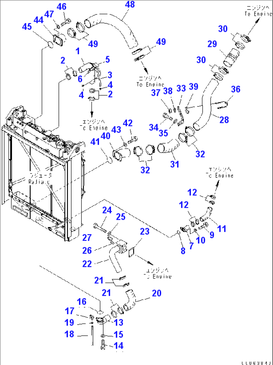 RADIATOR PIPING(#85001-)