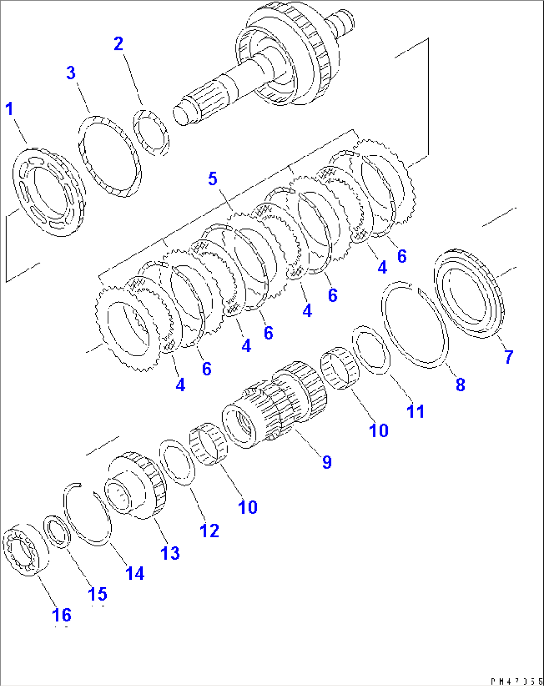 TRANSMISSION (1ST CLUTCH) (SNOW REMOVING SPEC.)(#60001-)
