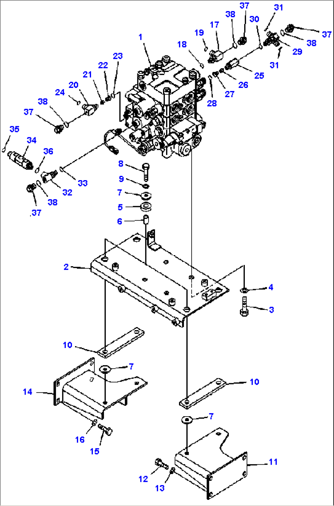 H0120-01A0 MAIN VALVE 2-SPOOL VALVE