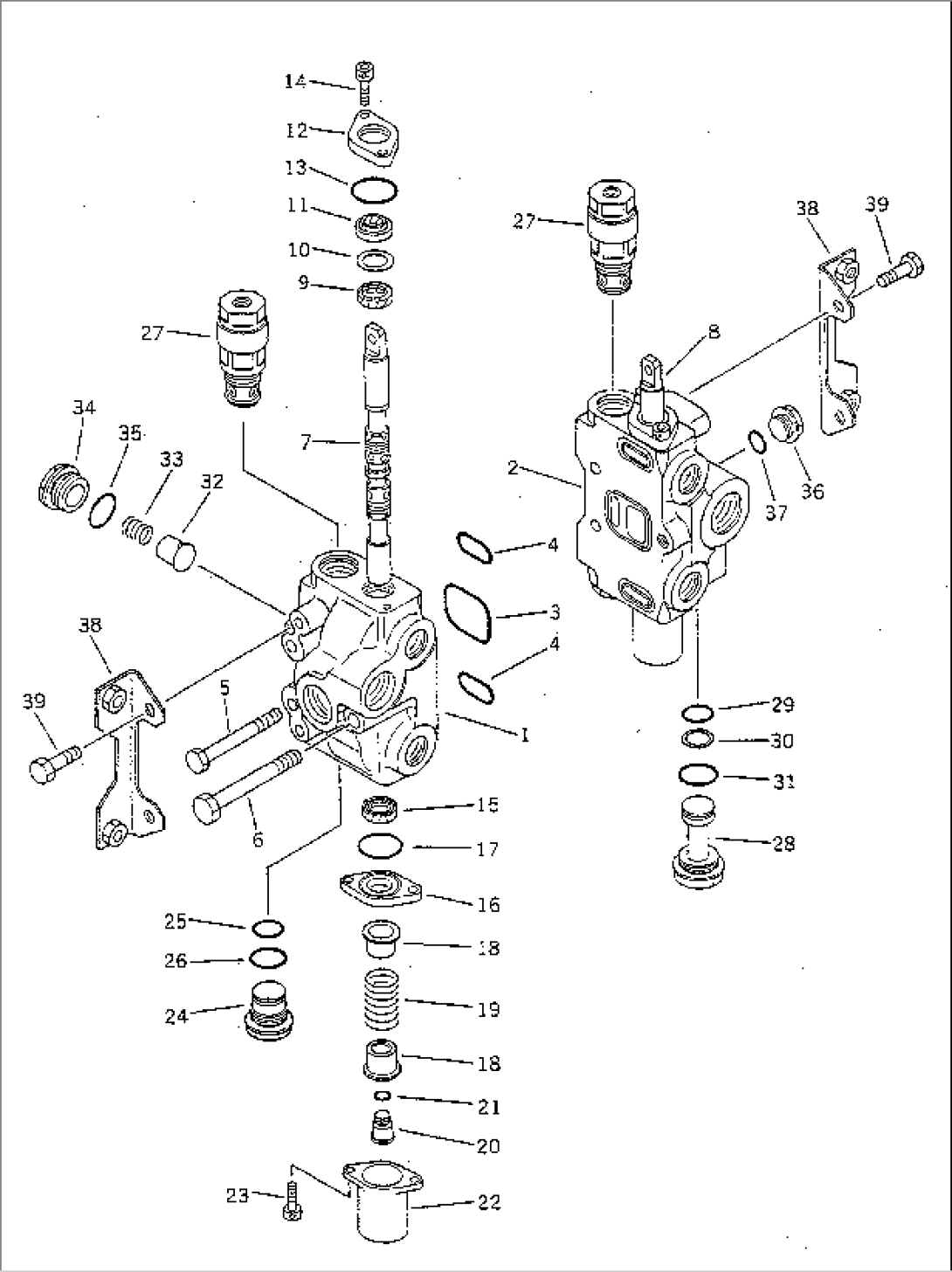 HYDRAULIC CONTROL VALVE (BOOM) (1/2)