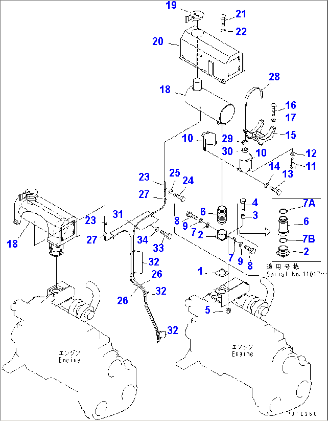 INTAKE AND EXHAUST (MUFFLER)(#11002-)