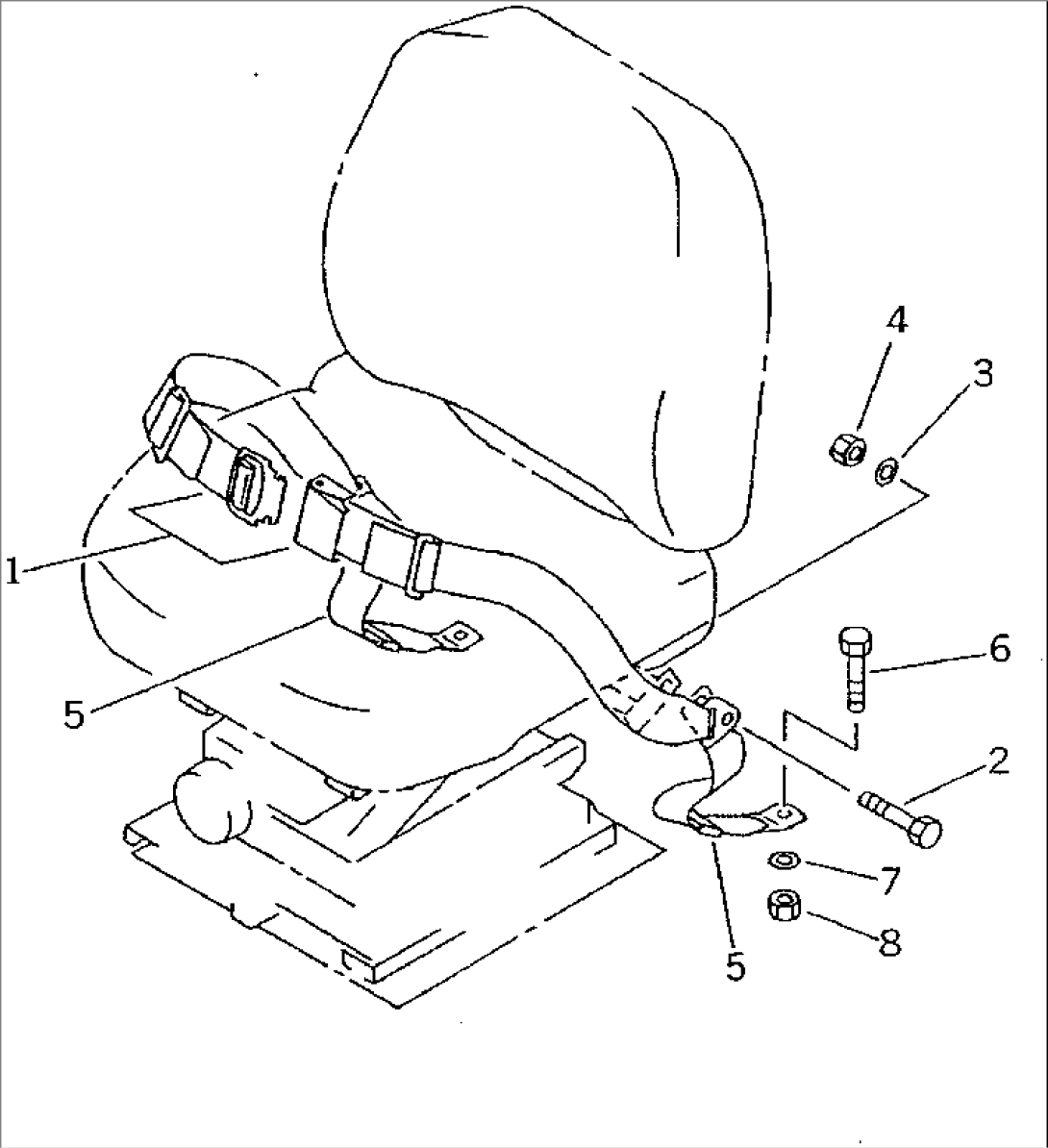 SEAT BELT (FOR SUSPENSION SEAT)