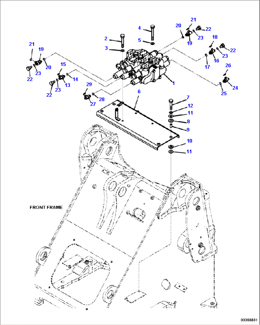 H0120-01A1 CONTROL VALVE MOUNTING (3-SPOOL)