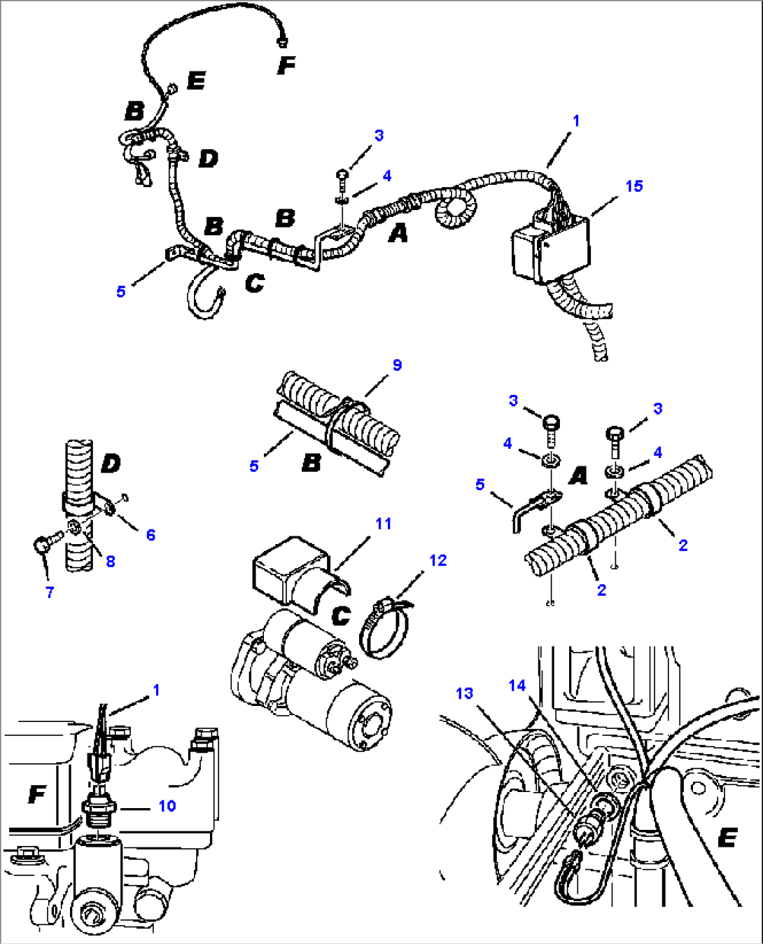FIG. E1500-01A0 ELECTRICAL SYSTEM - ENGINE WIRING