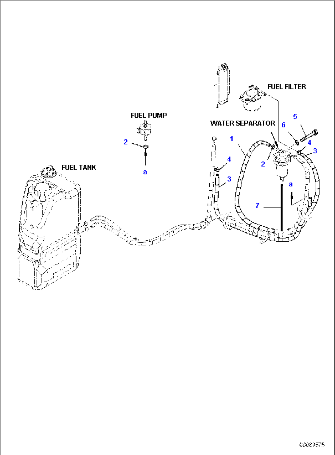 ENGINE, WITH AIR CONDITIONER, FUEL PIPING