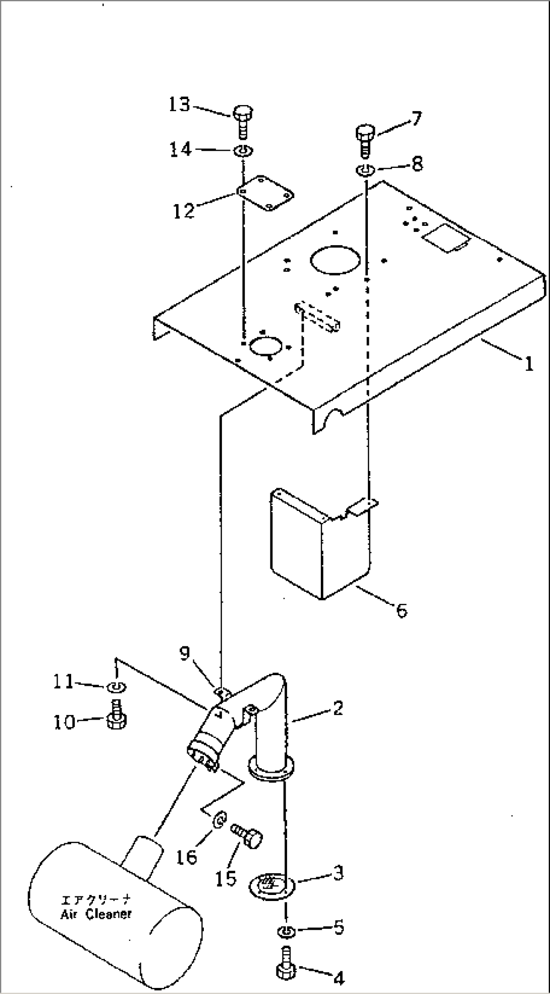 AIR CLEANER MOUNTING PARTS (SNOW REMOVING SPEC.)(#2140-)