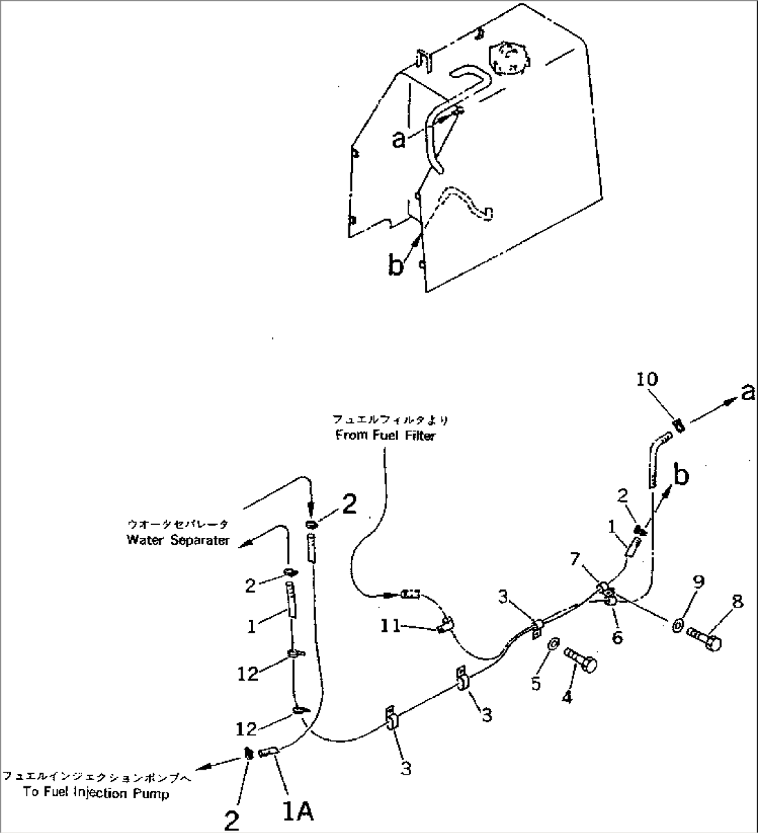 FUEL PIPING (WITH WATER SEPARATOR)(#41001-41183)