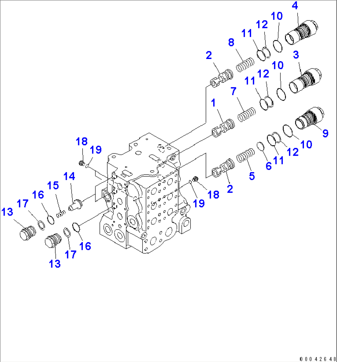 CONTROL VALVE (SINGLE TILT) (C.L.S.S.VALVE) (3/9)(#80001-)