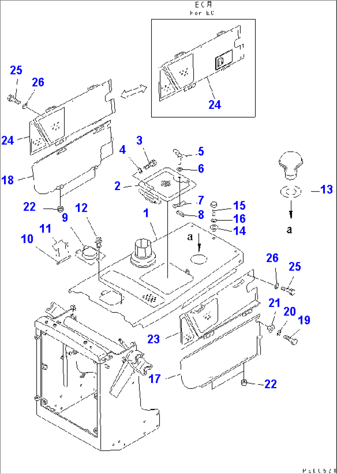 ENGINE HOOD AND SIDE COVER(#81285-)