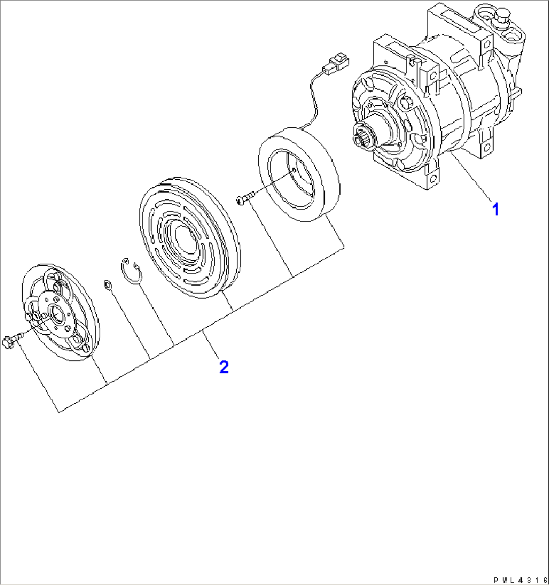 AIR COMPRESSOR UNIT (FOR AIR CONDITIONER)(#12001-)