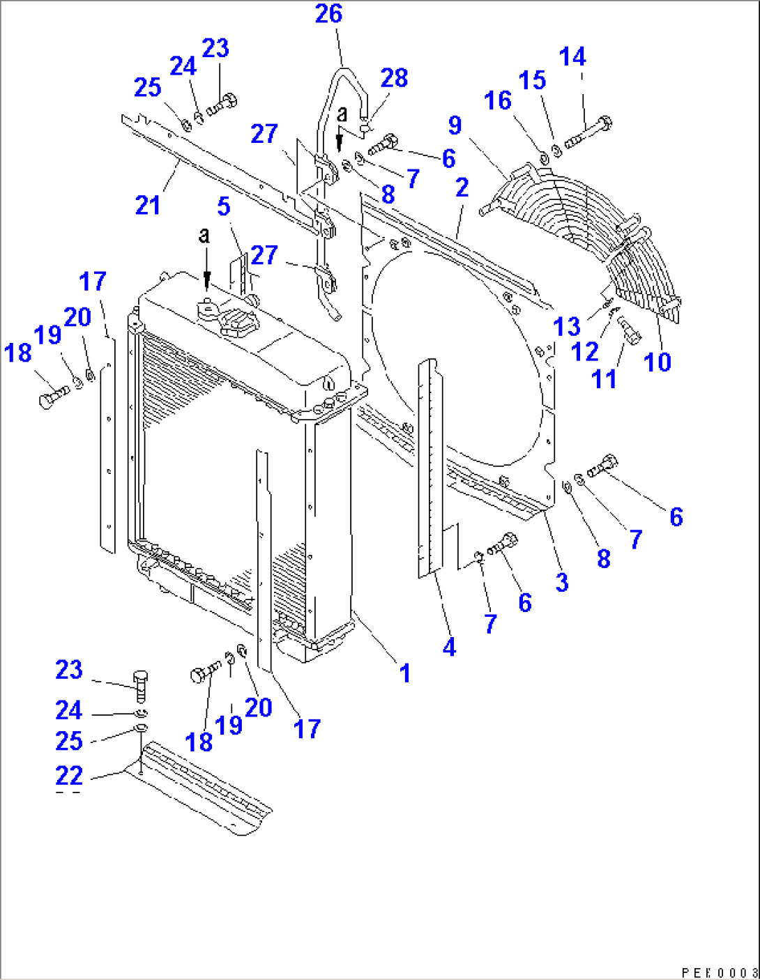 RADIATOR COVER (FOR TIMMING DOZER) (FOR CUBA)(#81349-)