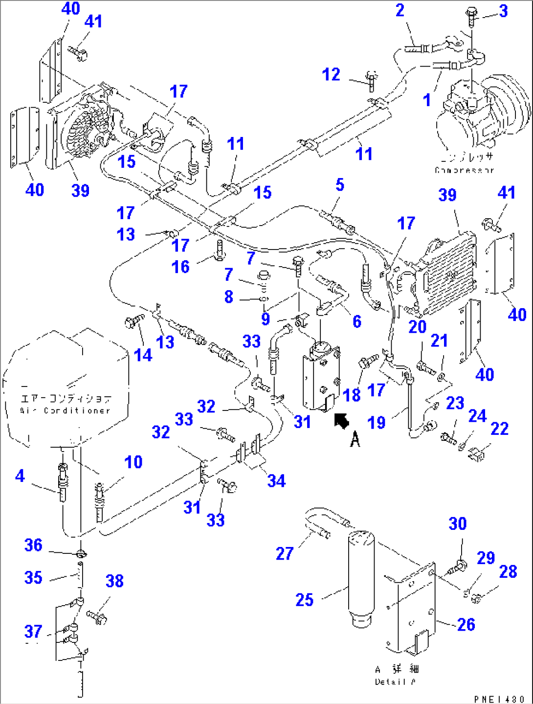 AIR CONDITIONER RELATED PARTS (2/4)(AIR PIPING AND CONDENSOR 1/2)(#10112-)