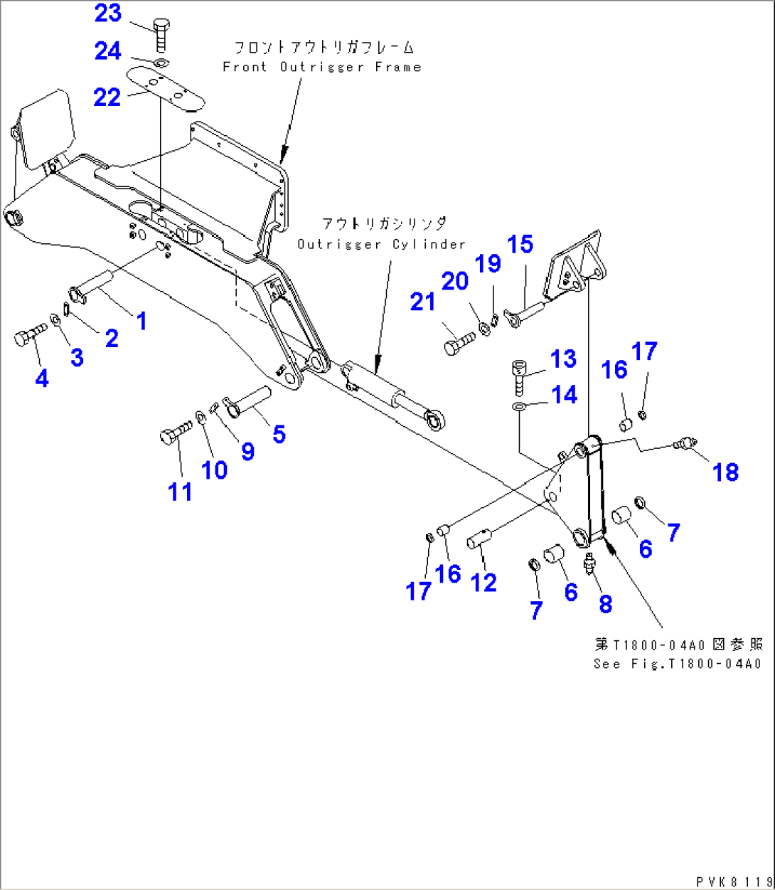 OUTRIGGER PIN (FOR FRONT OUTRIGGER)