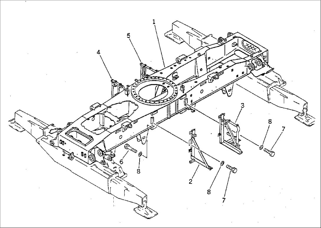 MAIN FRAME (FOR X-TYPE OUTRIGGER) (FOR 3RD WINCH)