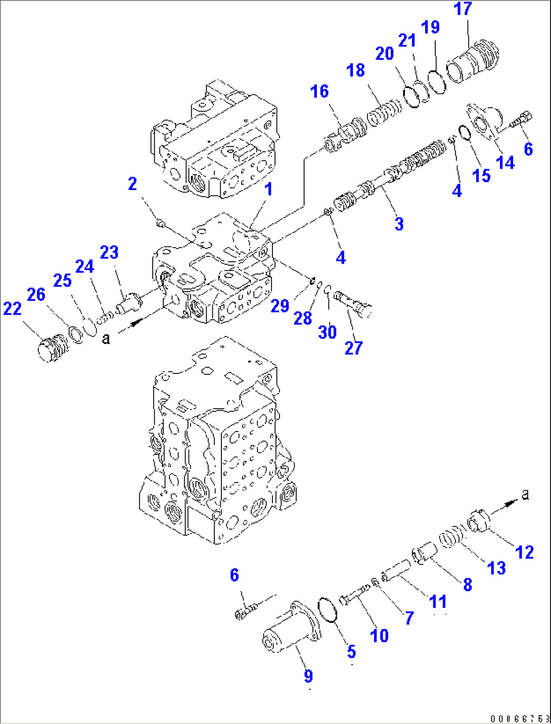 CONTROL VALVE (5-SPOOL) (8/9)(#11001-)