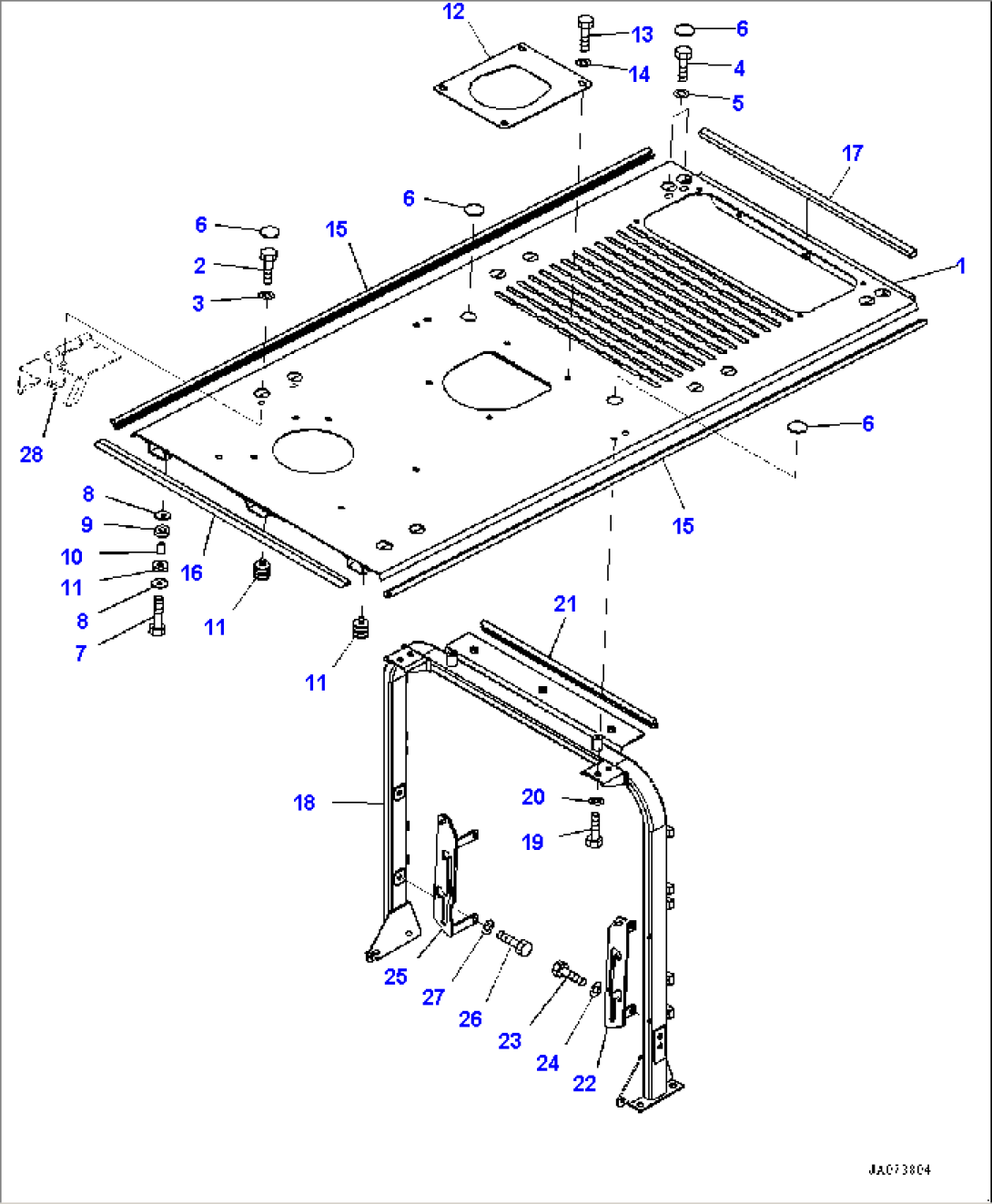 Hood, Hood and Frame (#90216-)