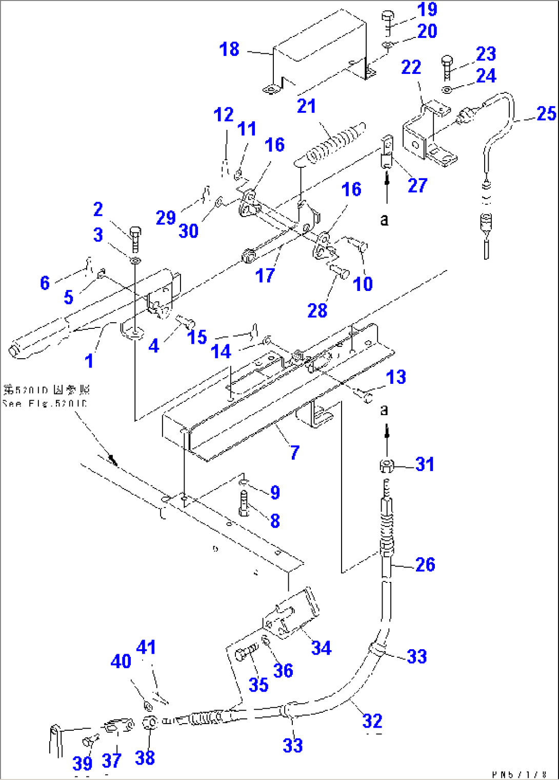 PARKING BRAKE CONTROL LEVER(#3401-)