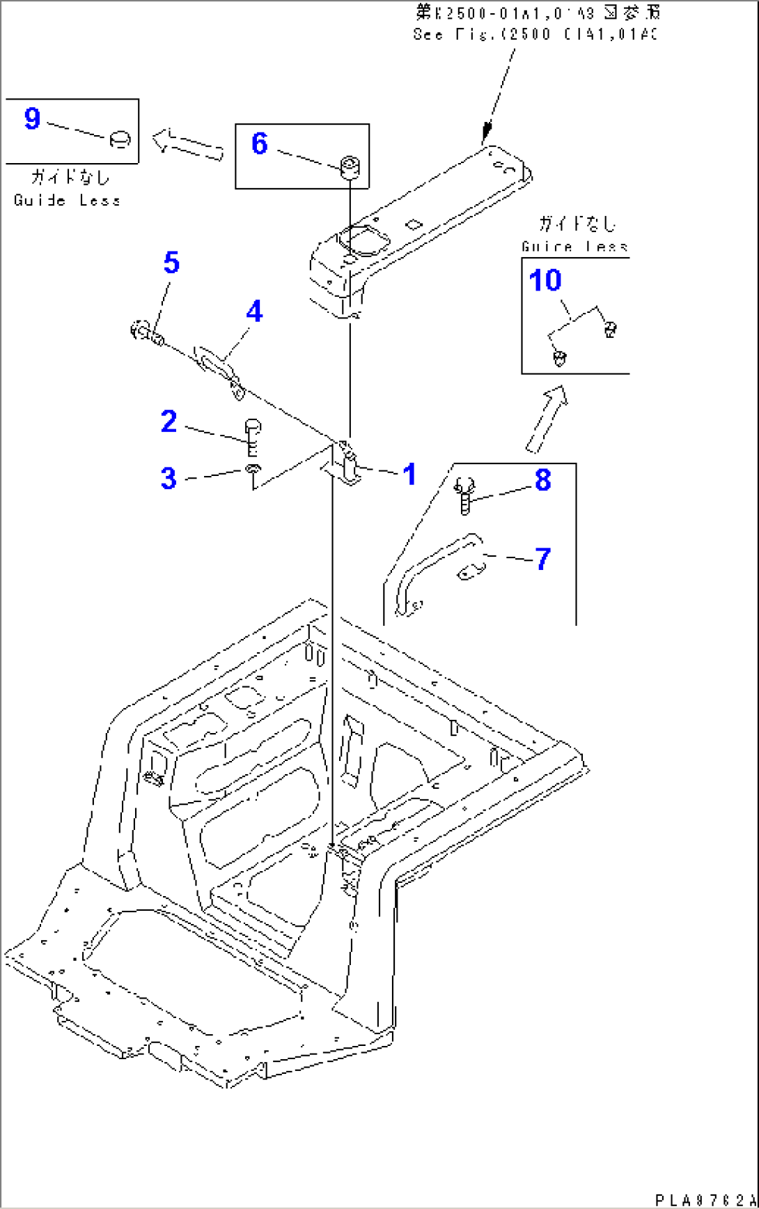 HAND RAIL (WITHOUT CAB)(#3102-4000)