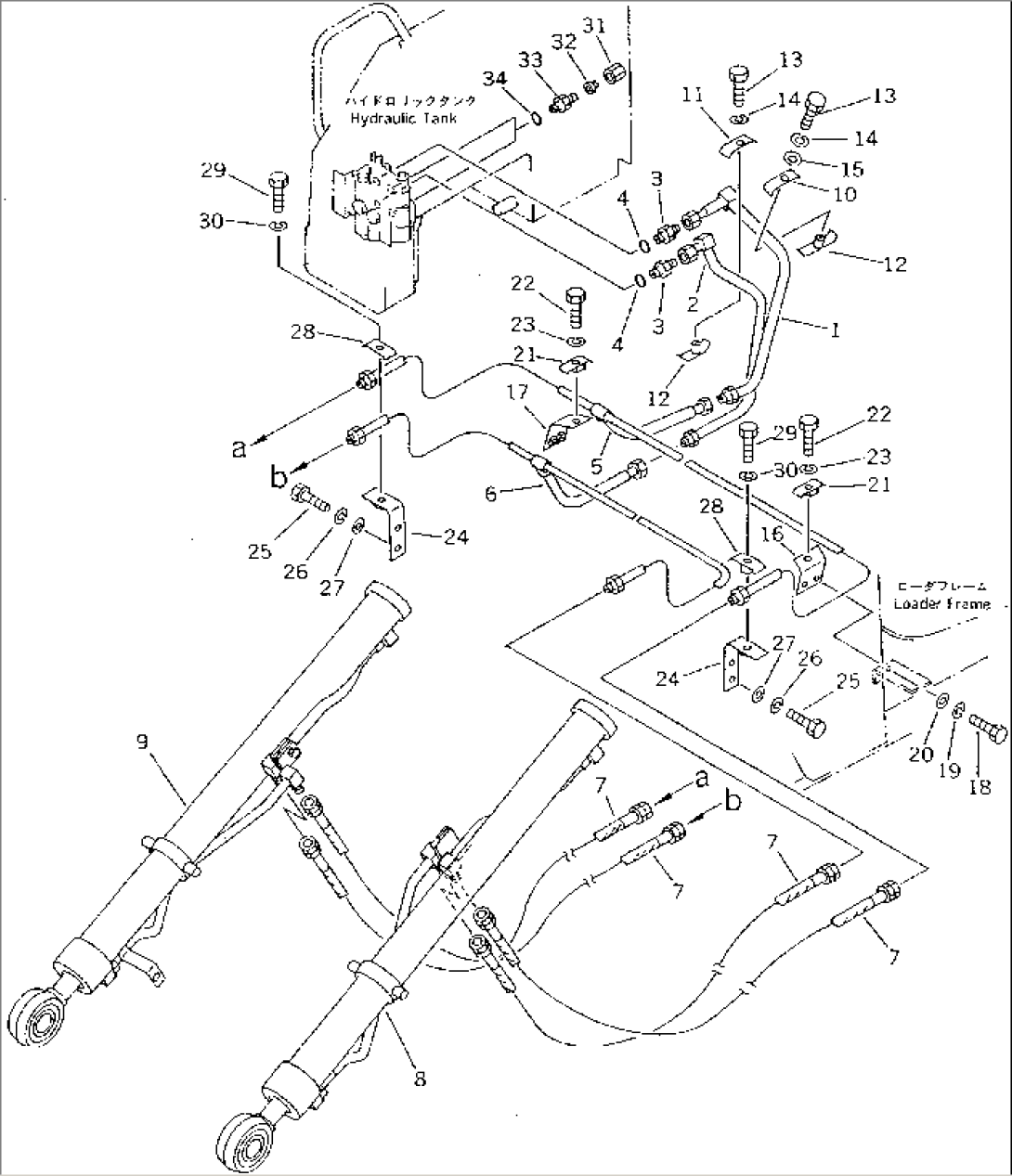 HYDRAULIC PIPING (LIFT CYLINDER LINE) (FOR ANGLE DOZER)