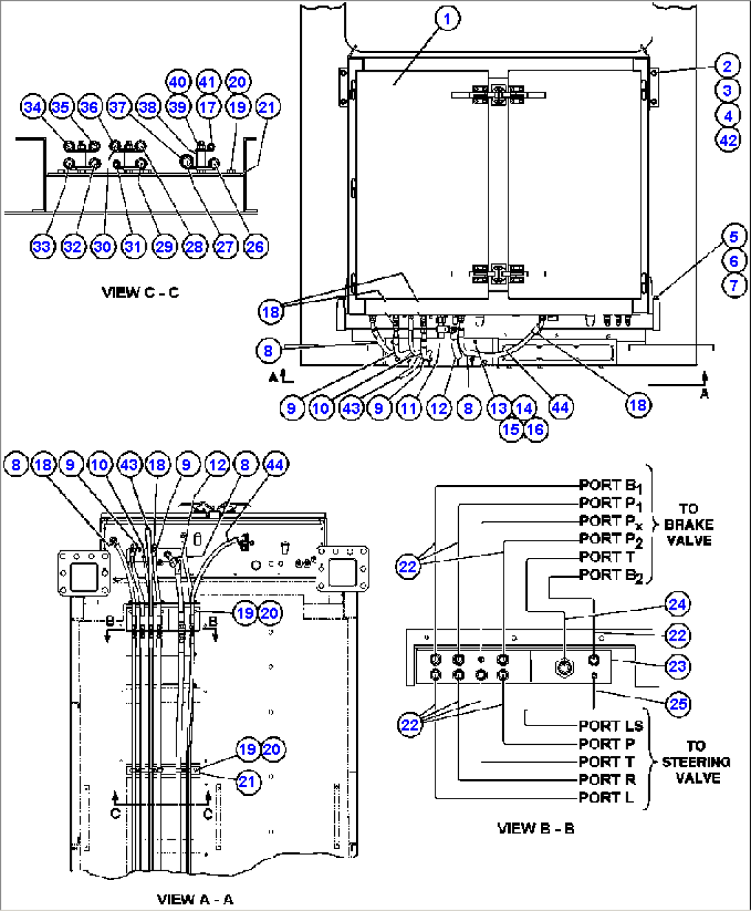 BRAKE CABINET/CAB PIPING