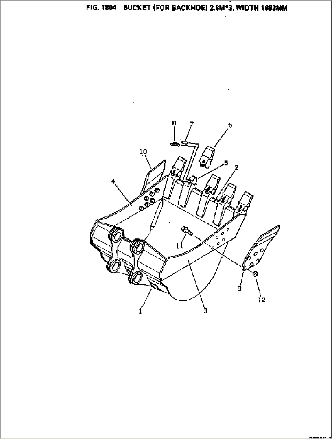 BUCKET (FOR BACKHOE) 2.8M.3¤ WIDTH 1683MM