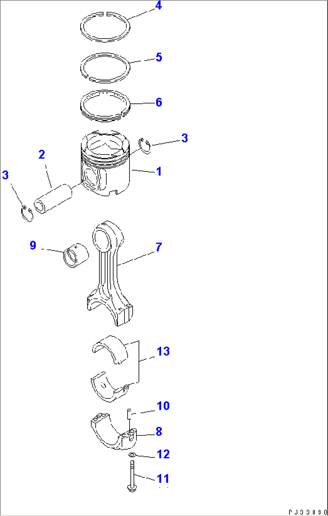 PISTON AND CONNECTING ROD(#10909-)