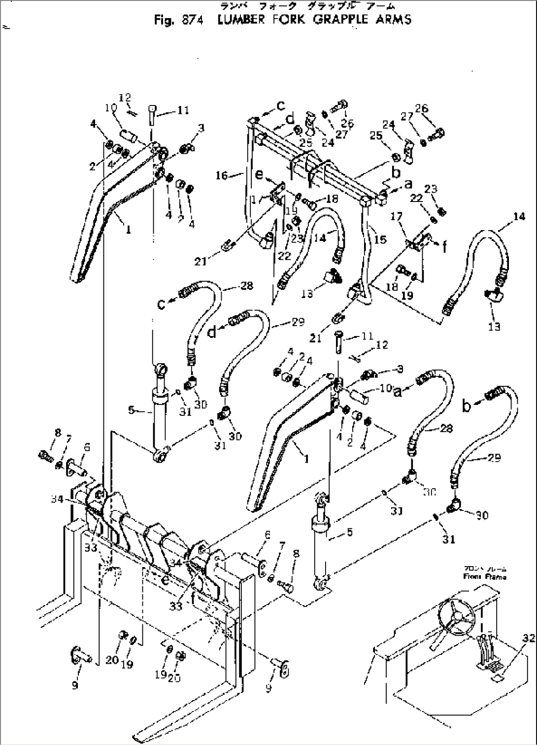 LUMBER FORK GRAPPLE ARMS