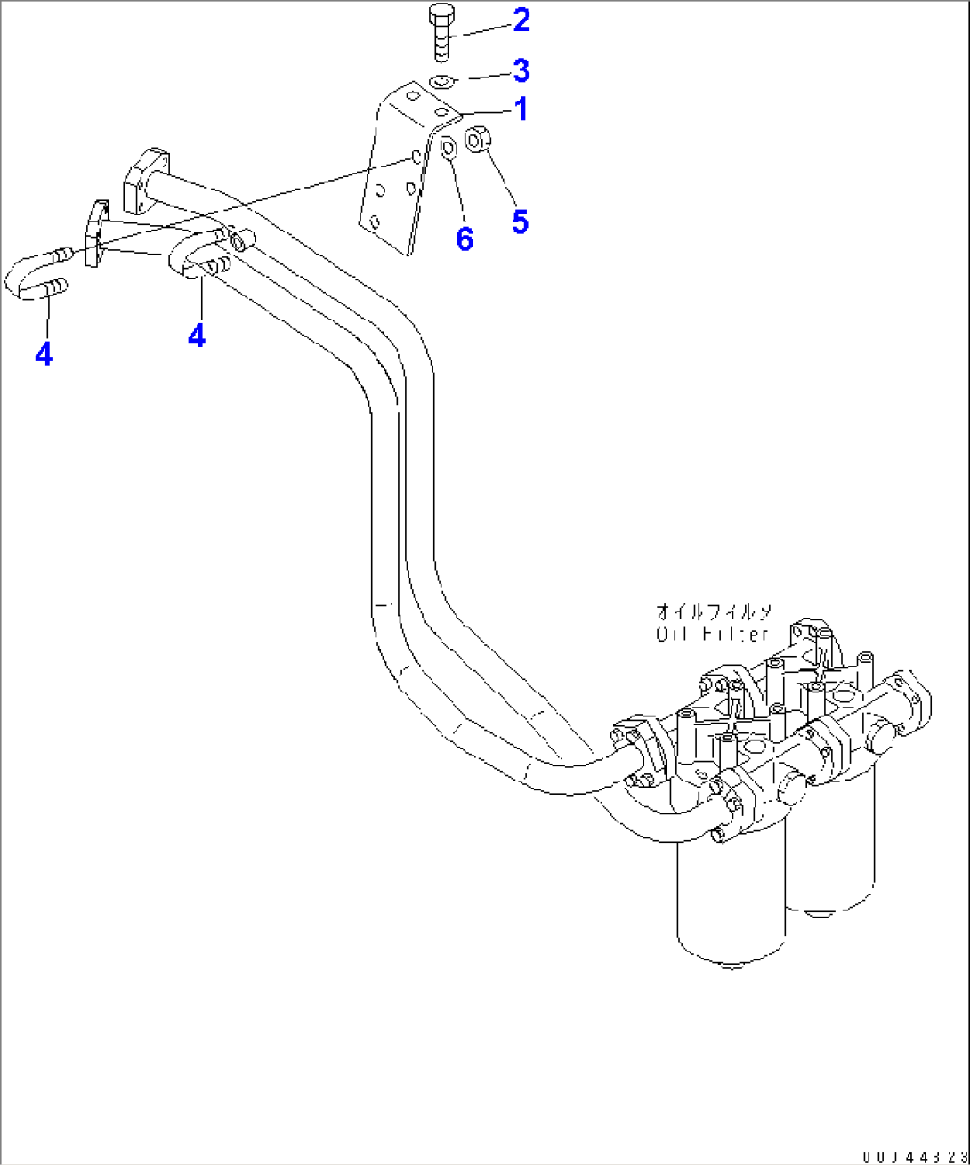 HYDRAULIC TANK LINE (TRANSMISSION PIPING RELATED PARTS)(#15025-)
