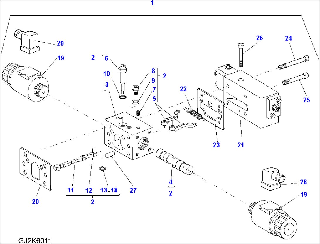 HYDRAULIC PUMP (30KM/H) (WITH SPEED CONTROL) (INNER PARTS) (7/9)