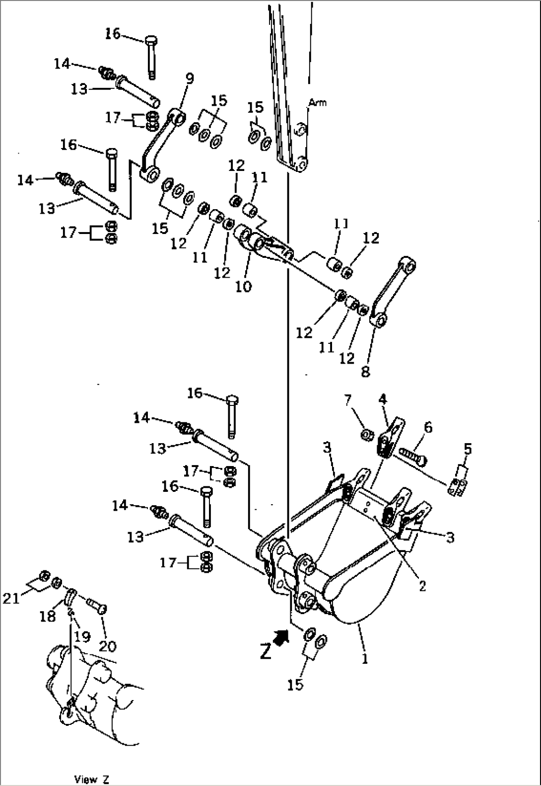 BUCKET AND LINK (USA SPEC.)