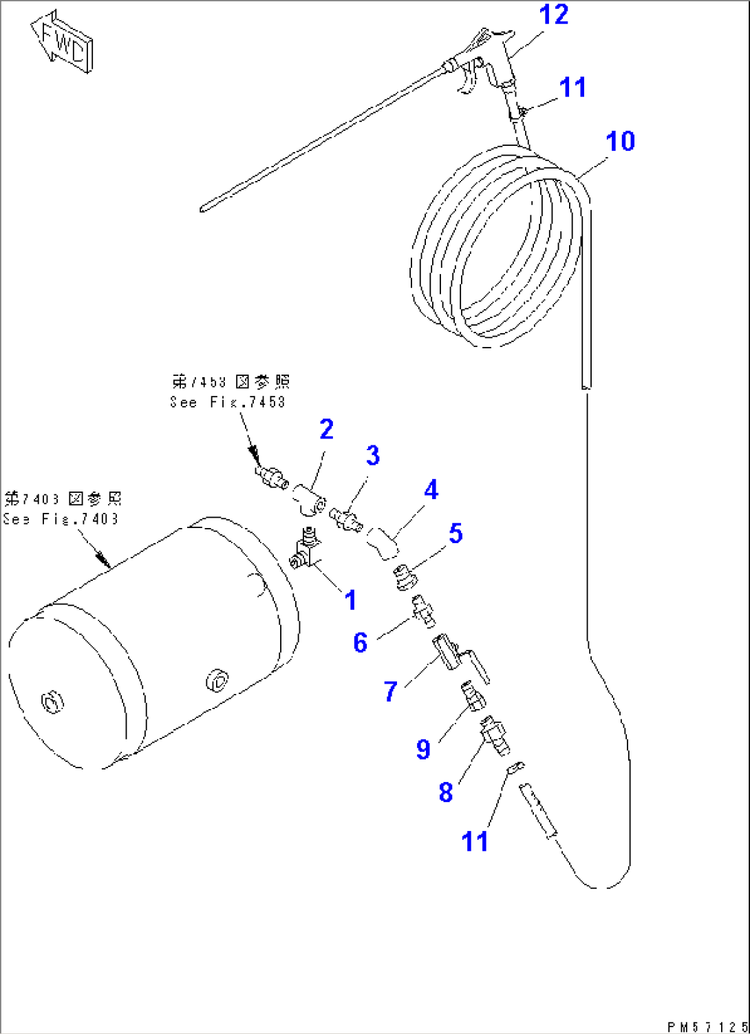 DUST COLLECTOR PIPING (2/3) (AIR TANK TO AIR DUSTER)