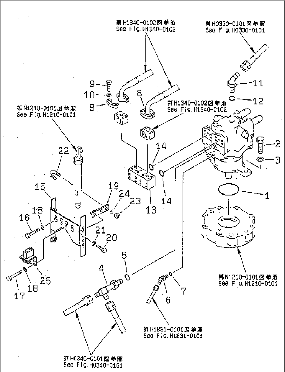 SWING MOTOR (CONNECTING PARTS)(#80001-86929)