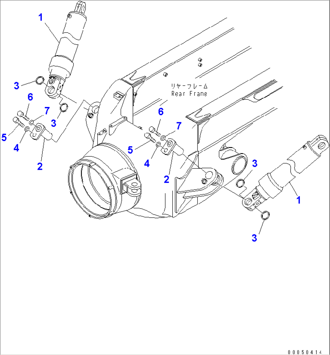 HOIST CYLINDER AND MOUNTING PARTS(#2001-)