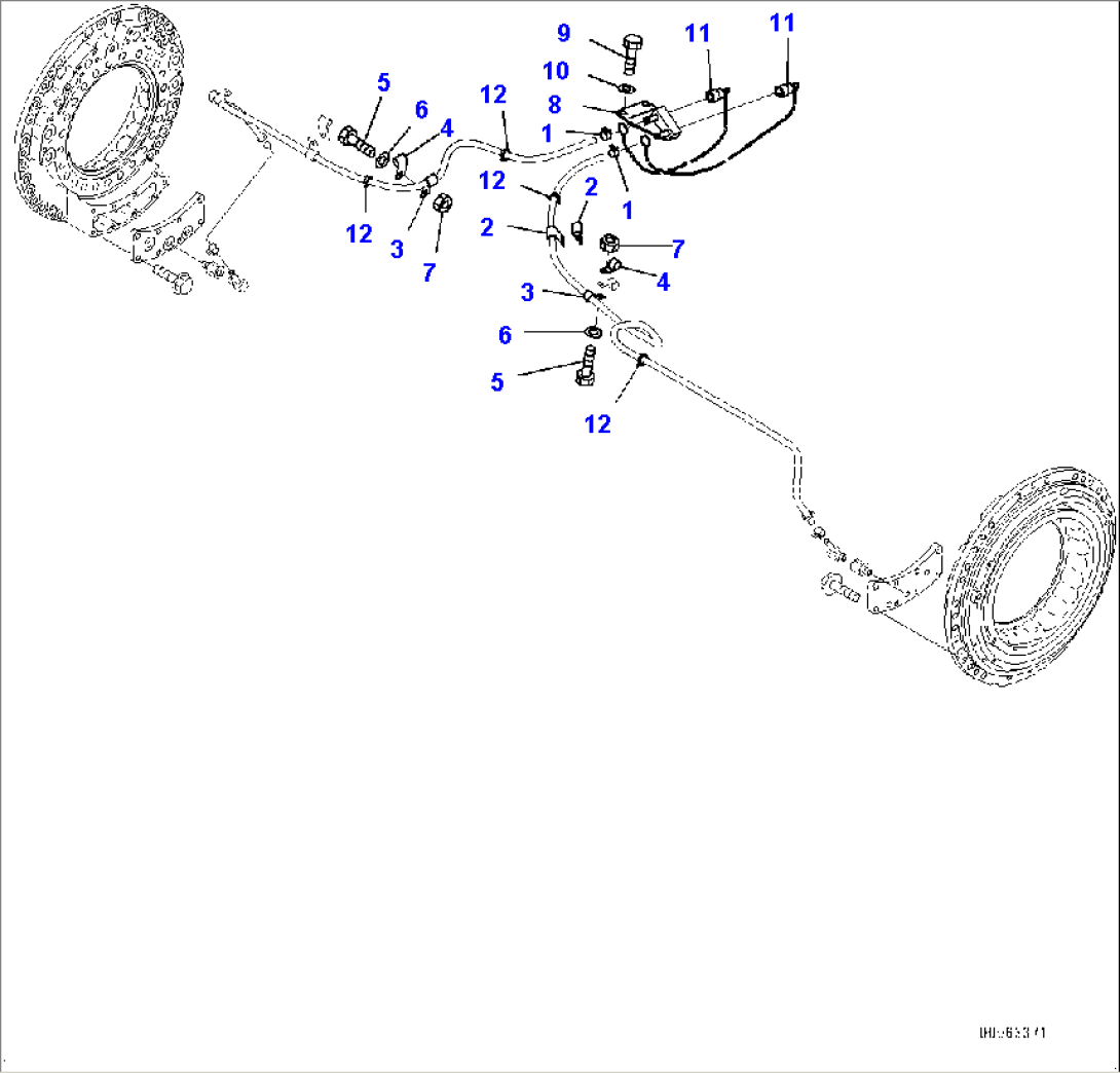 Rear Brake Oil Piping, Clip (#2633-)