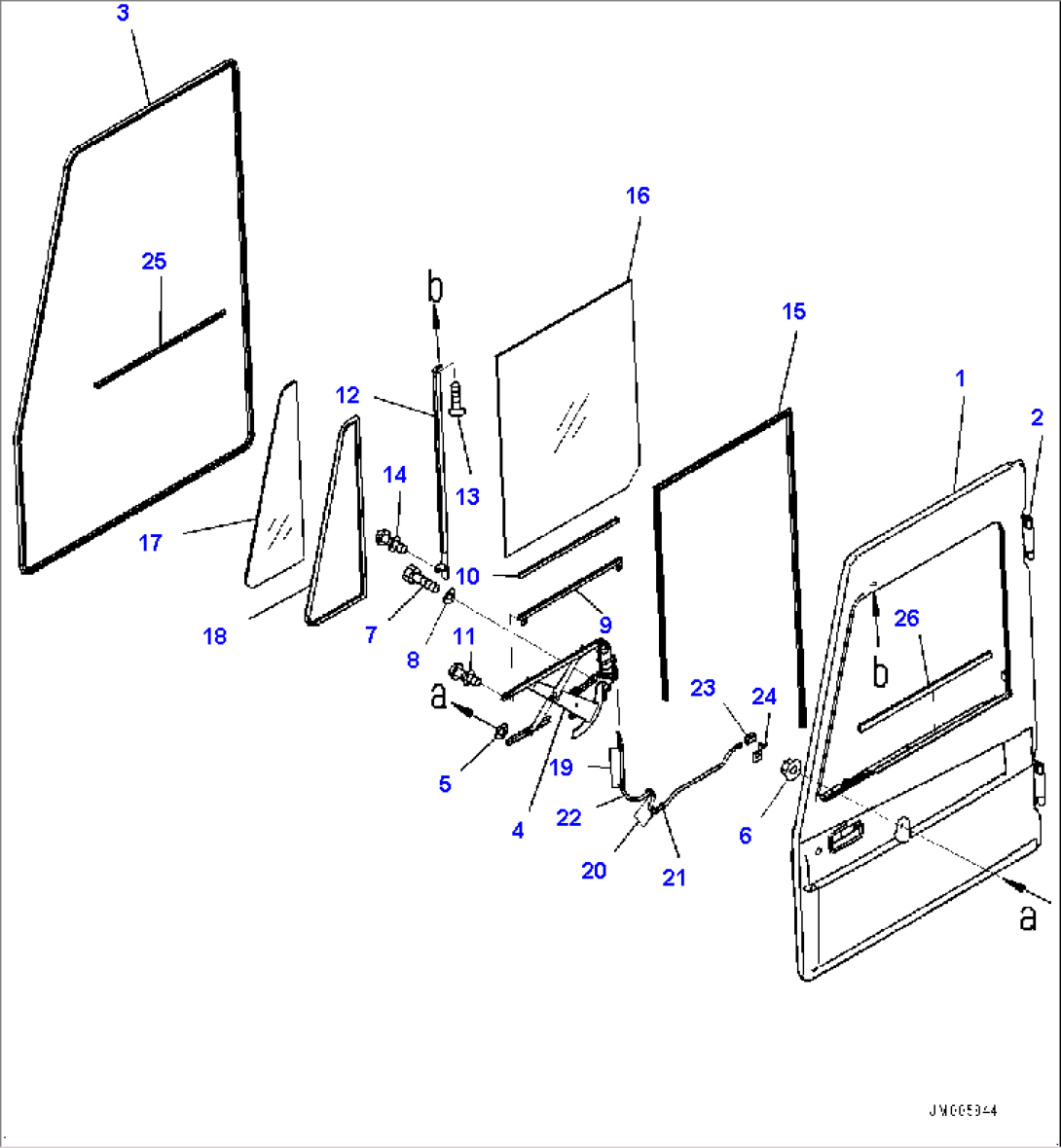 Cab, Door, L.H. (#50001-)