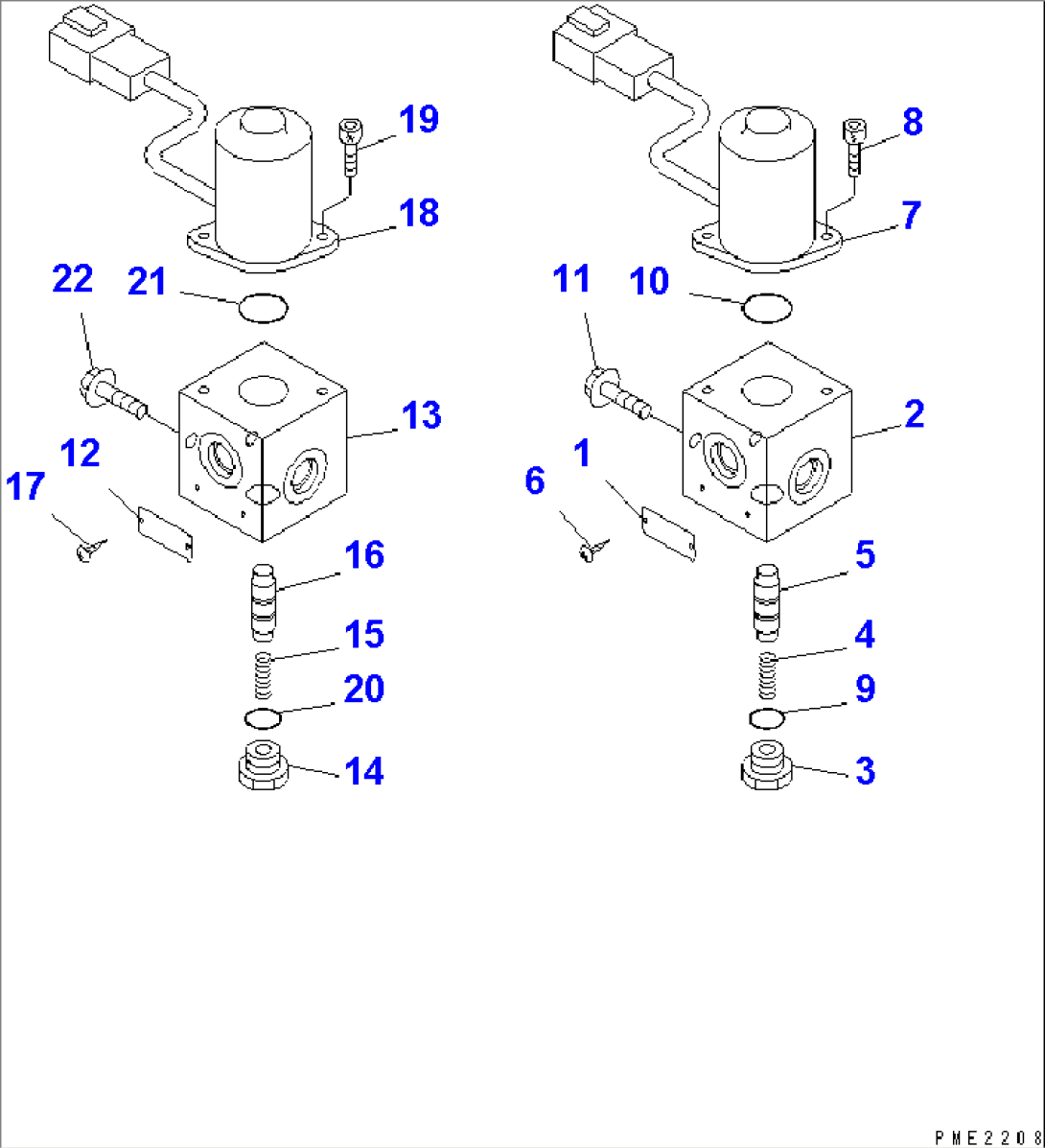 HYDRAULIC MAIN VALVE (HOOK RETRACT VALVE AND SWING BRAKE VALVE)