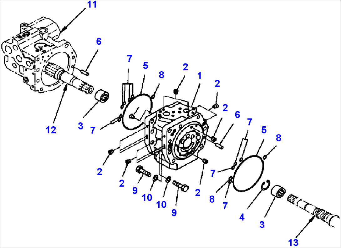 FIG. H0210-03A0 MAIN PUMP - END CAP ASSEMBLY