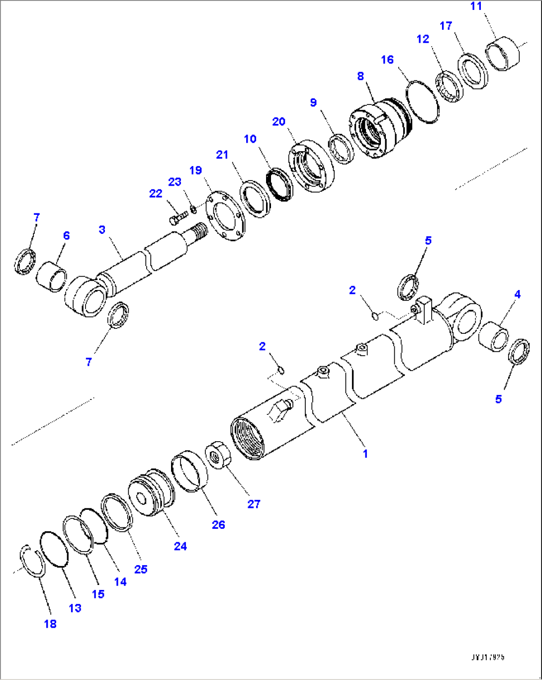 Circle Drawbar, Blade Shift Cylinder (#10001-)