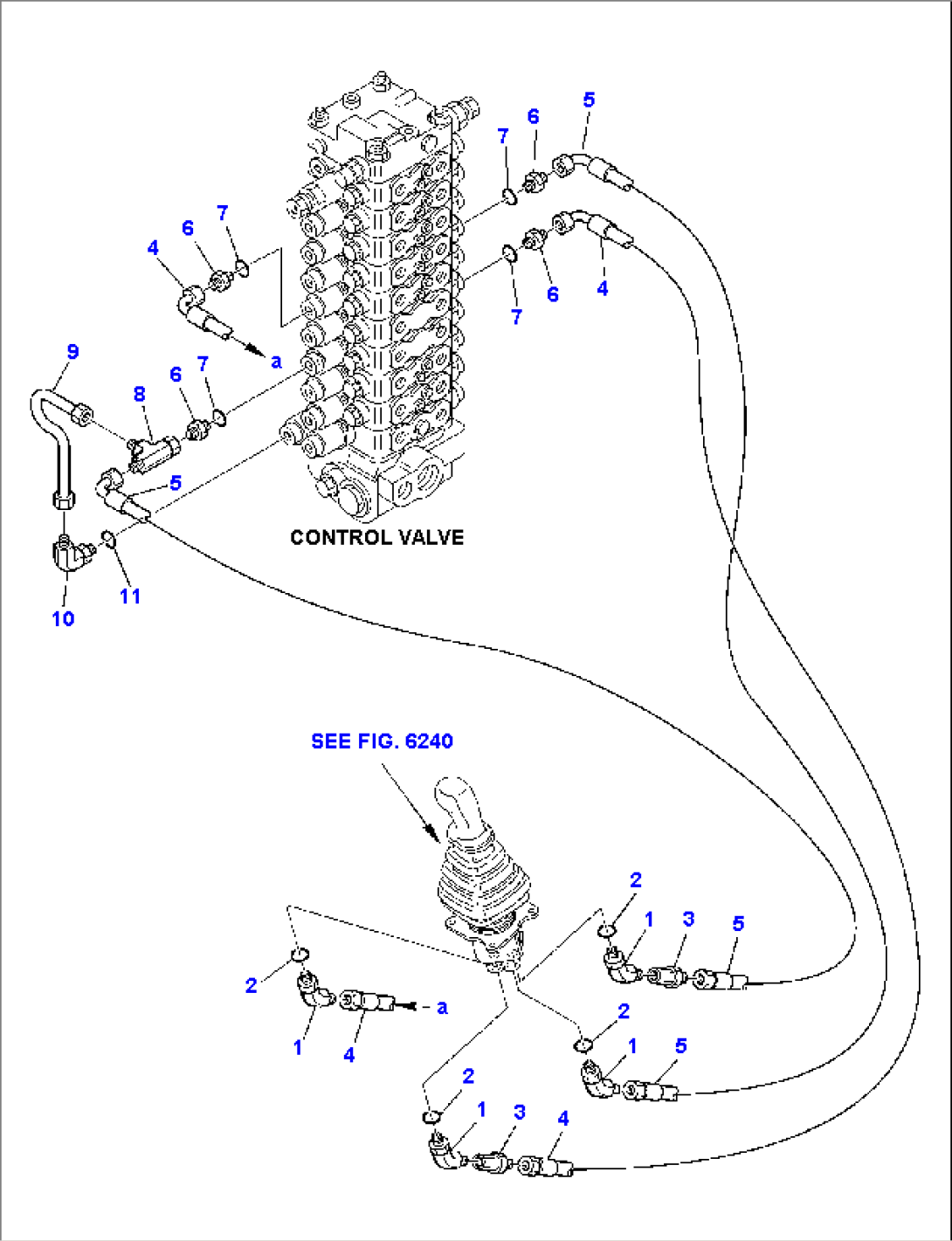 HYDRAULIC PIPING (BOOM AND BUCKET PPC VALVE LINE) (2/2)