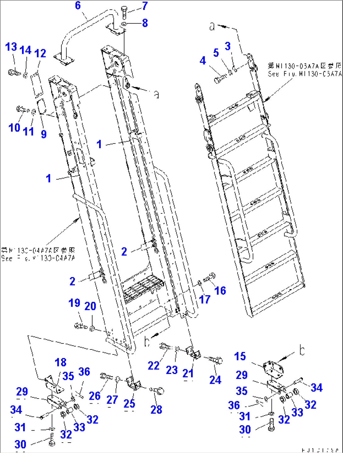 LEFT SIDE COVER (LADDER) (WIRE)(#11002-)