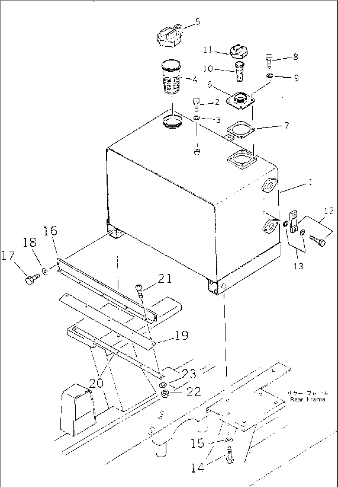 FUEL AND HYDRAULIC TANK(#60007-)