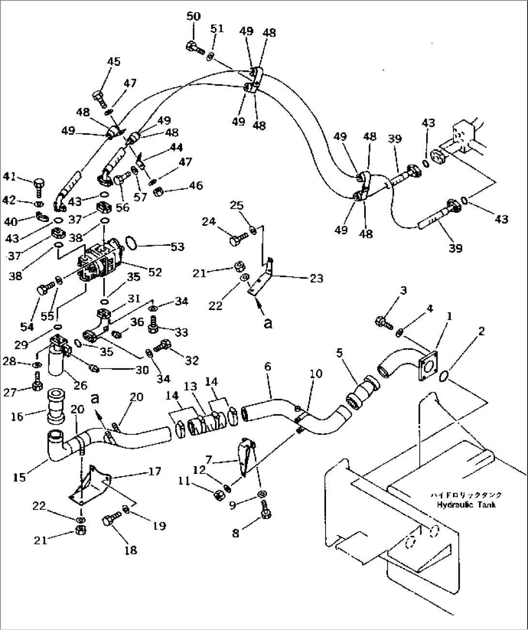 BRAKE COOLING PIPING (1/4) (SUCTION LINE)