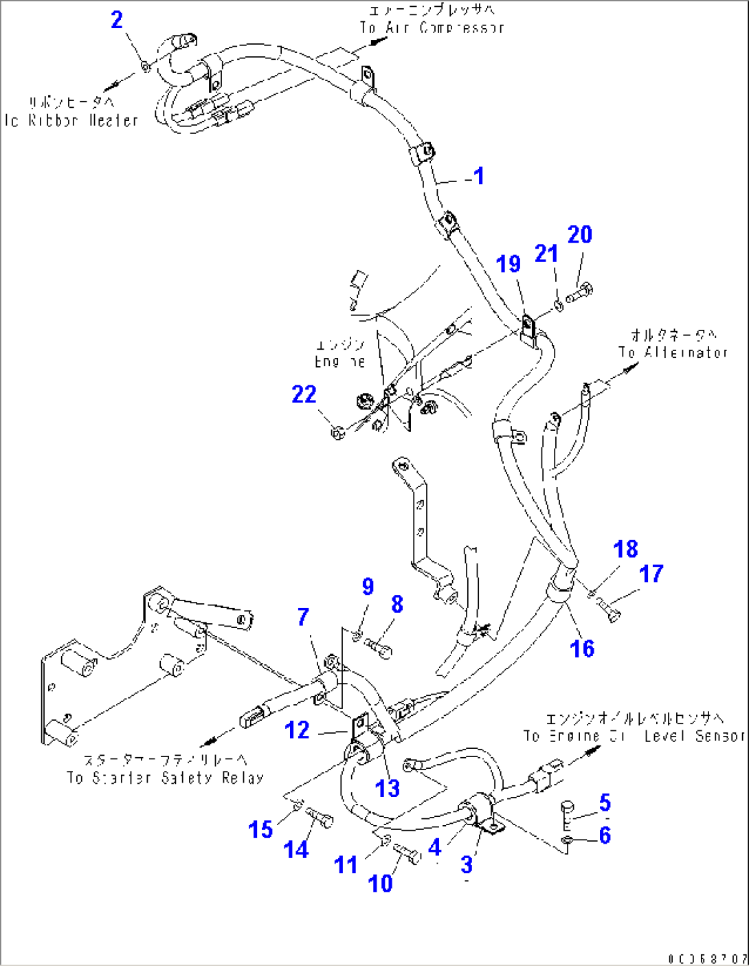 ENGINE RELATED PARTS (WIRING HARNESS) (1/2)