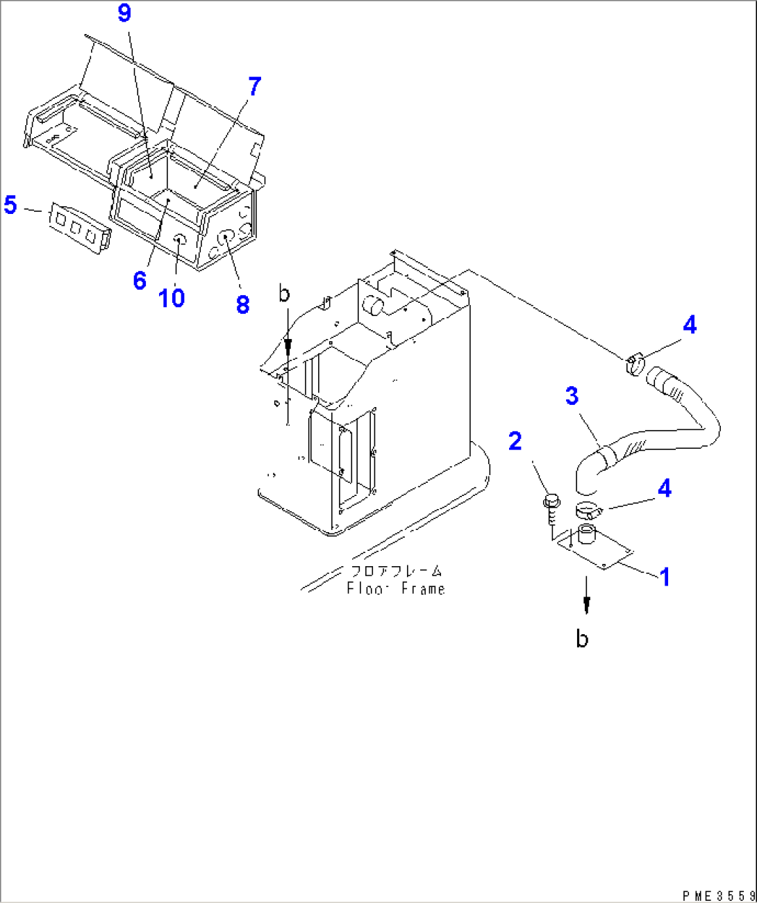 FLOOR SUB (COOL AND HEATER BOX)(#50025-)
