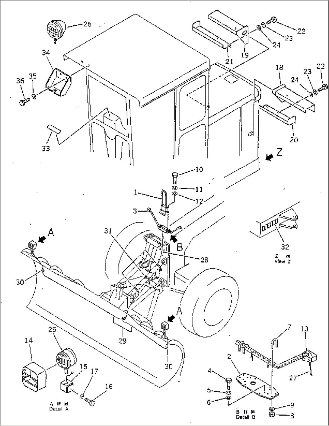 VEHICLE INSPECTION PARTS (FOR ANGLING SNOW PLOW)