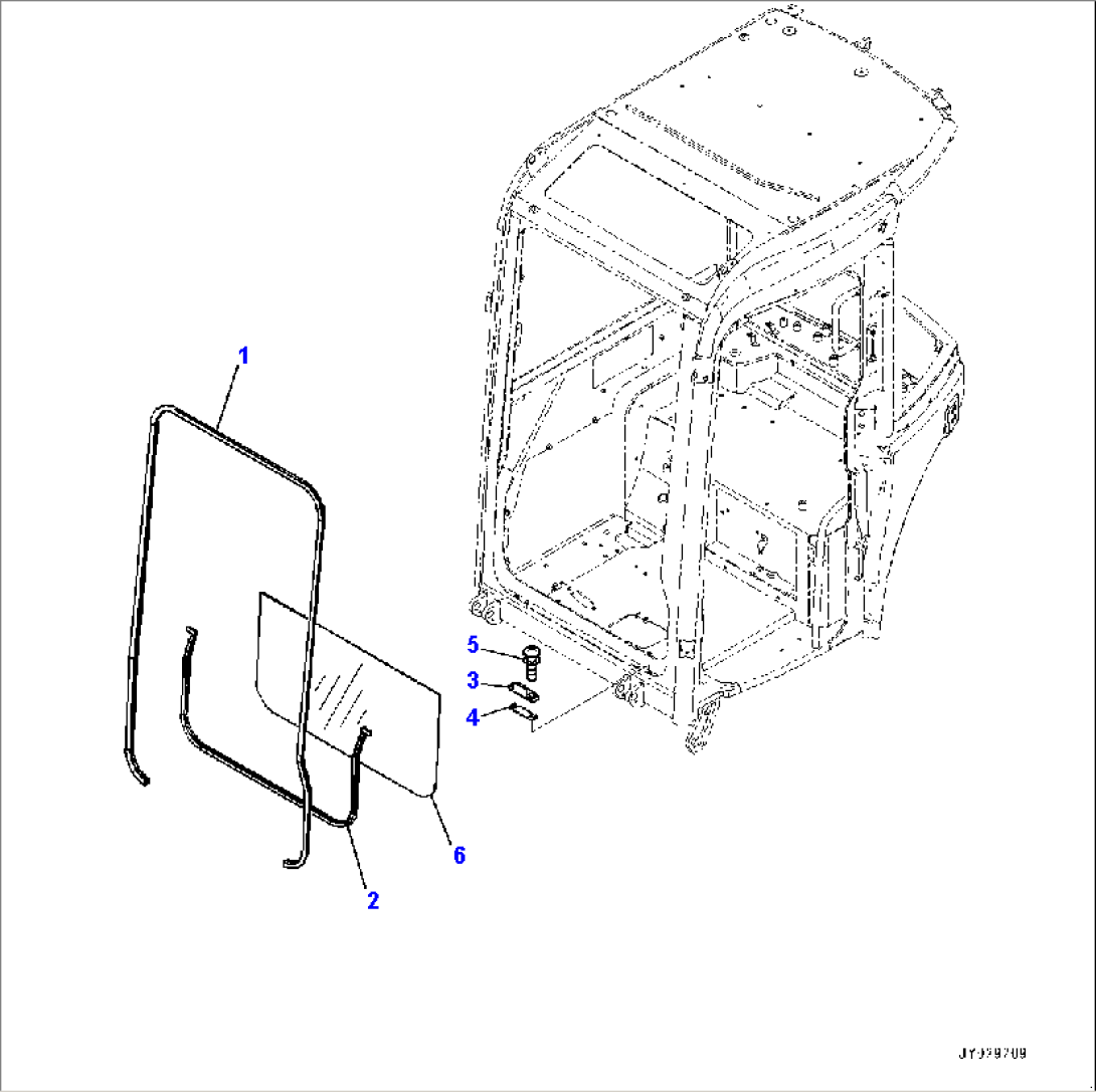 Cab, Front Lower Window (#30001-30402)