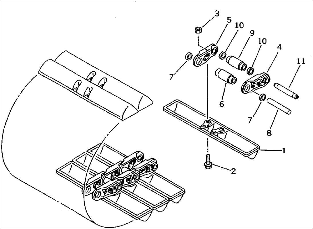 TRACK SHOE (MASTER PIN TYPE) (SWAMP TYPE)