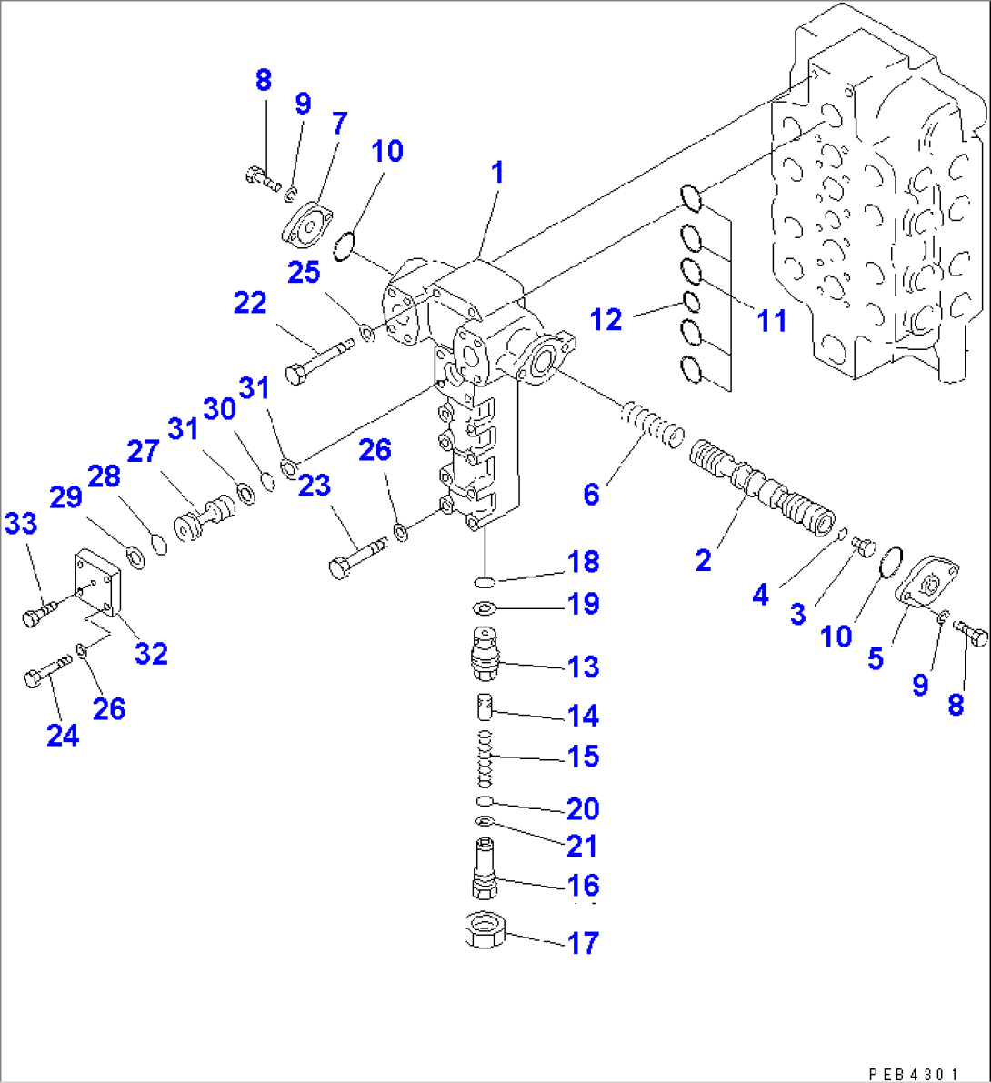 MAIN VALVE (4-SPOOL) (6/6)