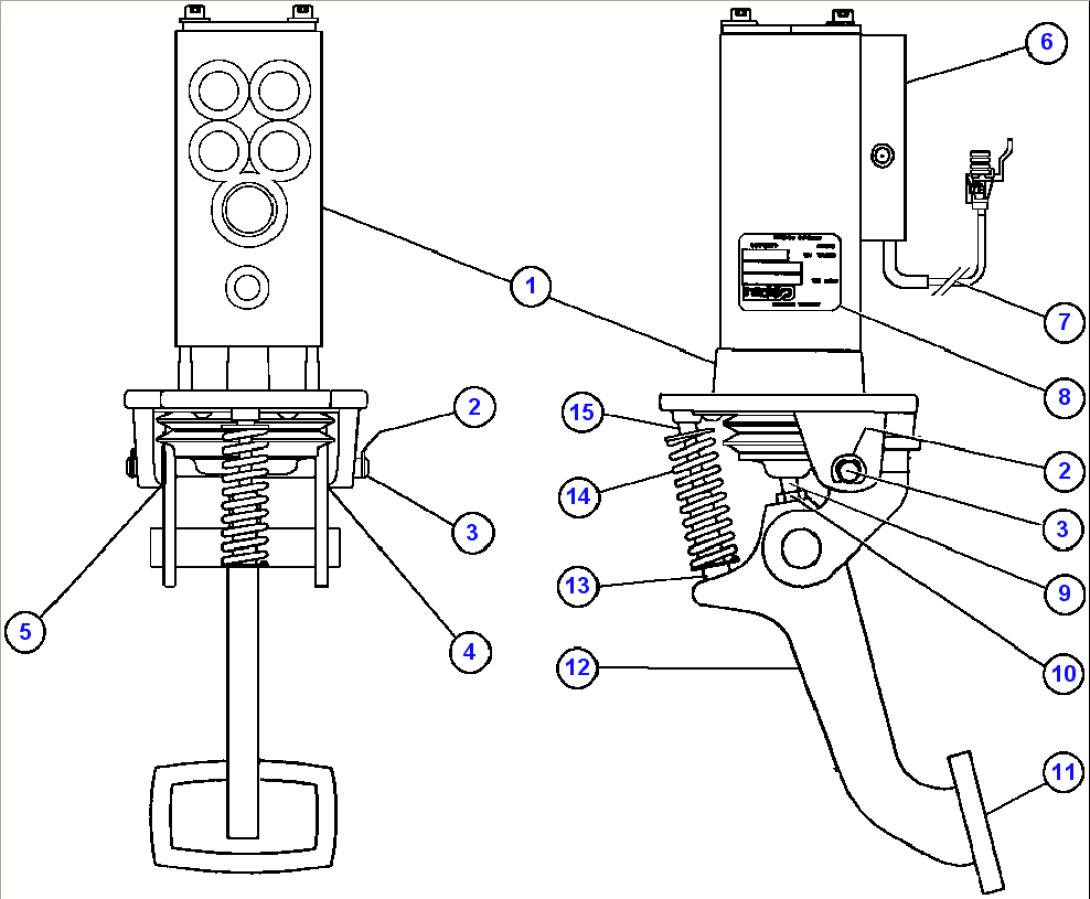 BRAKE VALVE PEDAL ASSEMBLY (PC2027)
