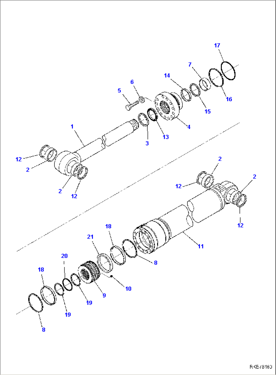 VARIABLE 2-PIECE BOOM CYLINDER, INNER PARTS
